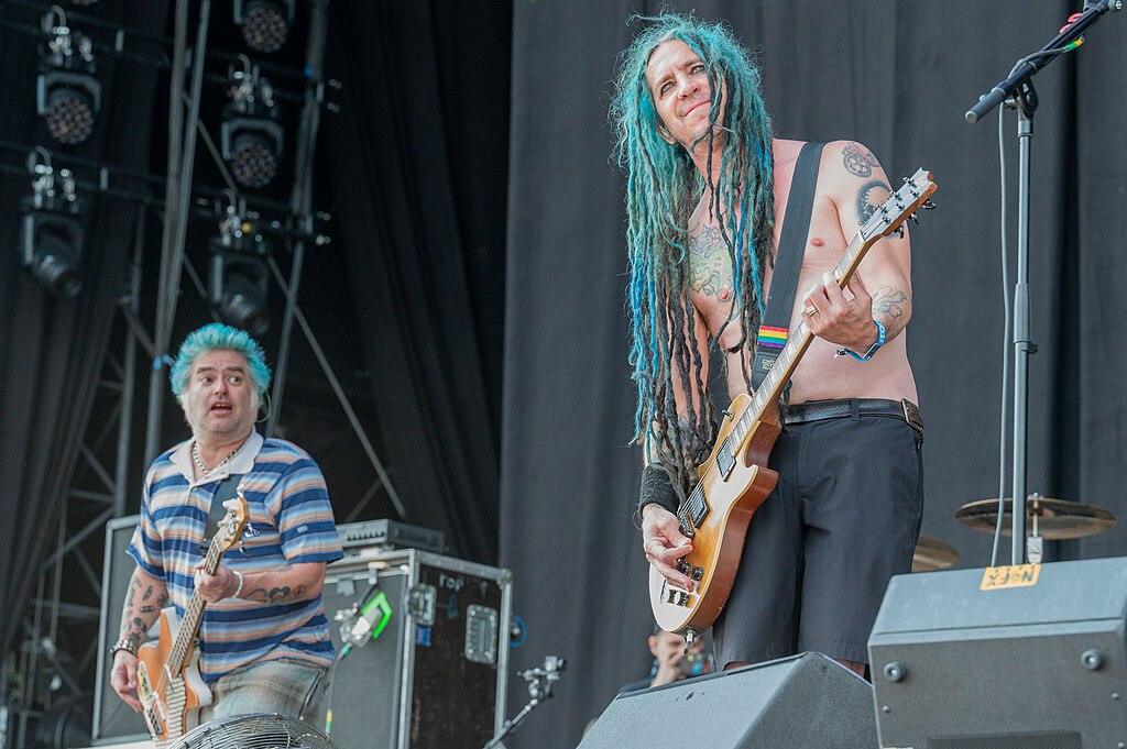Fat Mike (left) and Eric Melvin of NOFX at Rock im Park, 2023.