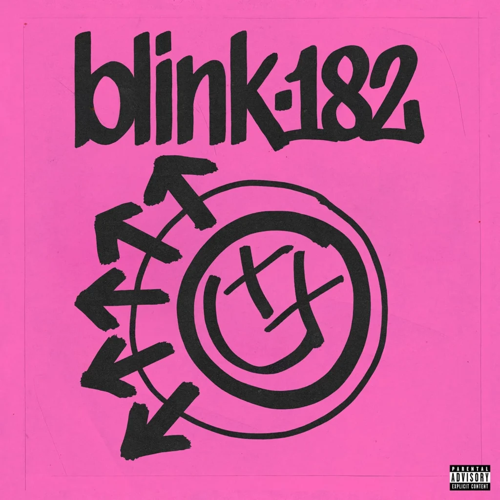 blink-182 one more time pink album cover for vinyl edition.